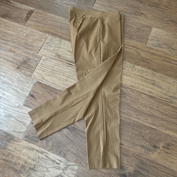 Chico's Size 3 Brown Pull On Dress Career Straight Leg Pants Women's Siz… - Picture 1 of 10